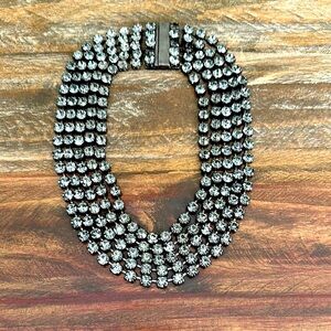 Elegant Vintage Silver Crystal Necklace